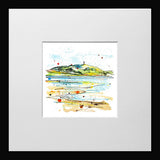 Print Open Edition Landscape - Scrabo From the Lough-12 x 12-Small Flat Black Frame