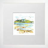 Print Open Edition Landscape - Scrabo From the Lough-12 x 12-Small Flat White Frame