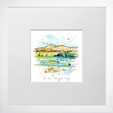 Print Open Edition Landscape - Set Sail, Strangford Lough-12 x 12-Small Flat White Frame