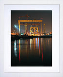 Belfast - Shipyard Silhouette Frame White 