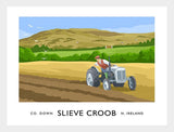 Co Down - Slieve Croob Frame White 40x30 No Mount
