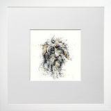 Print Open Edition Animals - Slippers-12 x 12-Small Flat White Frame