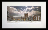 Belfast - Snowy Night Campbell College Flat Black Frame
