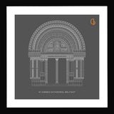 St Anne's Cathedral Belfast Black frame 15x15