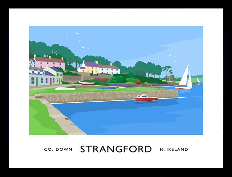 James Kelly Prints | Strangford Harbour | Travel Poster | Yard Gallery