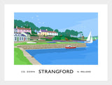 Co Down - Strangford Harbour Frame White 40x30 No Mount