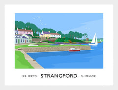 Co Down - Strangford Harbour Frame White 40x30 No Mount