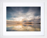 Strangford Lough Sunset Frame White