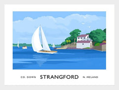 Co Down - Strangford The Watchtower-40 x 30-White Box Frame (No Mount)