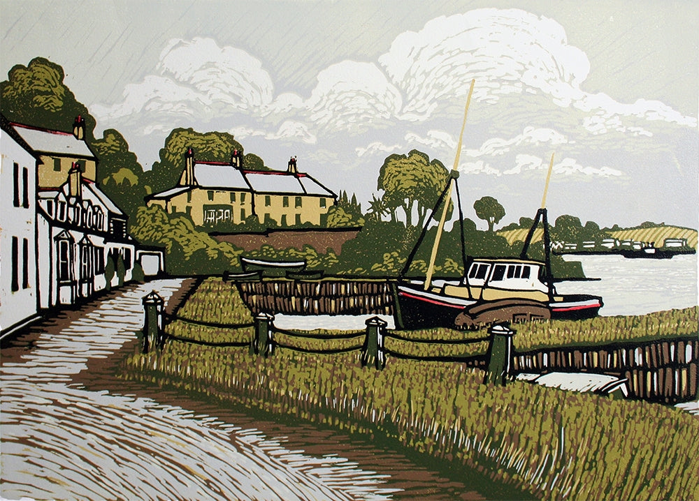 Linocut Print - Co Down Strangford Two