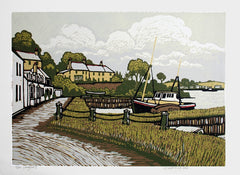 Linocut Print - Co Down Strangford Two Unframed