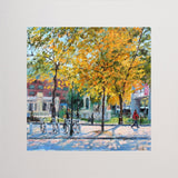 Sun Dappled Belfast Bikes 17.5 x 17.5 Unframed