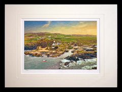 Co Antrim - Sunset Ballintoy-30X40 -Black Box Frame