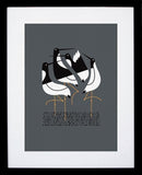 Terns (Grey) Black Frame