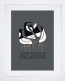Terns In Grey-White Frame