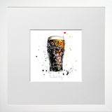 Print Open Edition Drinks - The Black Stuff-12 x 12-Small Flat White Frame