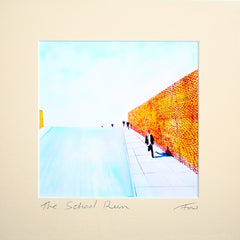 The School Run Unframed 15 x 15