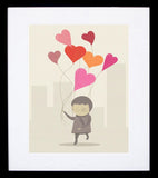The Love Balloons Frame Black