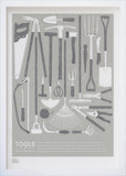 Nature - Tools in the Garden Shed in Putty Frame White