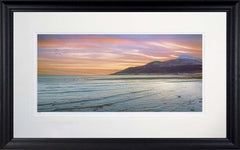 Co Down - Twilight At Murlough Beach-71 x 45-Black Scoop Frame