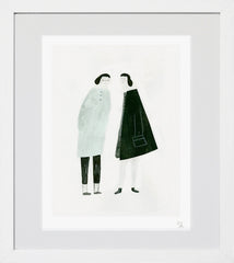 Two Ladies White Frame