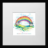 Print Open Edition Landscapes - Under the Same Rainbow-12 x 12-Small Flat Black Frame