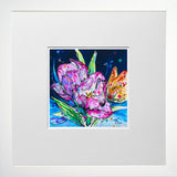 Print Open Edition Floral - Understanding-12 x 12-Small Flat White Frame