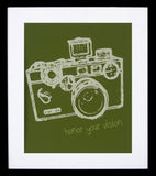 Vintage Argus Honour Your Vision (Olive) Framed