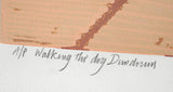Linocut Print - Co Down Walking the Dog, Dundrum Artist Proof