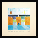 What Foot Do You Kick Wa? Framed 15 x 15