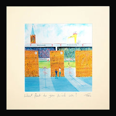 What Foot Do You Kick Wa? Framed 15 x 15