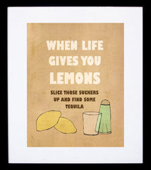 When Life Gives You Lemons Frame Black 20x25