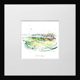 Print Open Edition Golf - Royal Portrush Whiterocks-12 x 12-Small Flat Black Frame