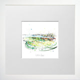 Print Open Edition Golf - Royal Portrush Whiterocks-12 x 12-Small Flat White Frame