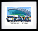 Sport - Football White Hart Lane-40 x 30-Black Box Frame (With Mount)