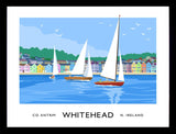 Co Antrim - Whitehead Seafront Frame Black 40x30 No Mount