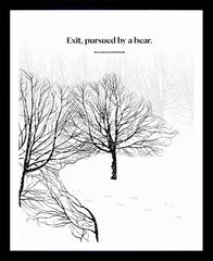 William Shakespeare - Exit, Pursued By A Bear Black Box Frame