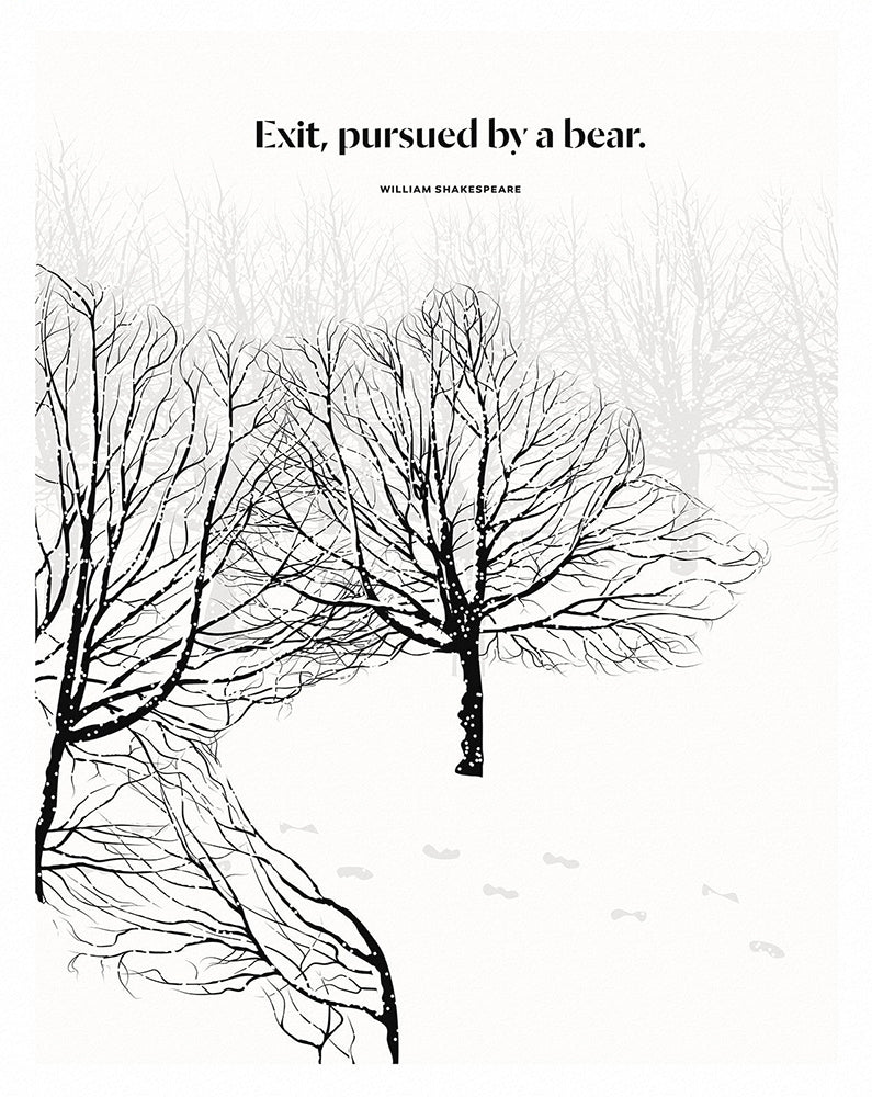 William Shakespeare - Exit, Pursued By A Bear Unframed