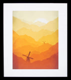 Windmills in Orange Black frame