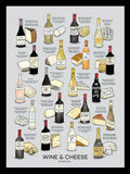 Wine And Cheese In Grey Black Frame