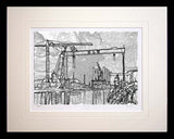 Belfast - Winter at the Yard Frame Black Box 36X30