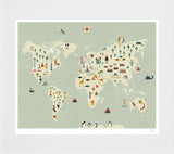 World Map Unframed