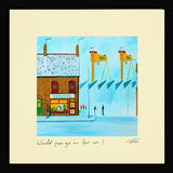 Print - Would You Go In For Us? 15 x 15 Framed 