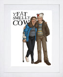 Father Ted - John and Mary - Smelly Cow - White Box Frame (With Mount)