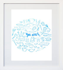 You Wash White Frame