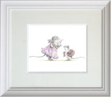 Miss Lily Tells Angelina That She Is A Good Little Dancer Artist Proof-Available In One Size Only-Framed