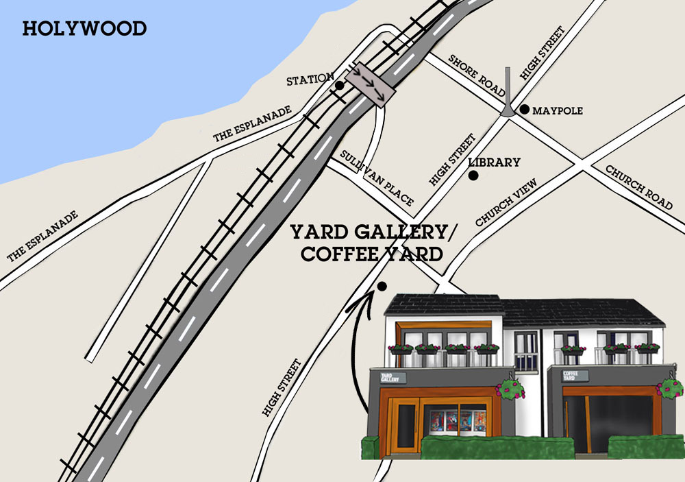 Map of how to get to Yard Gallery